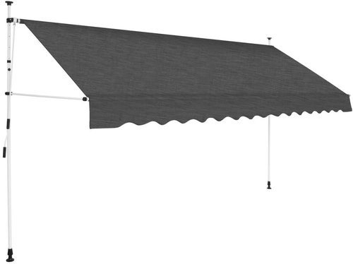 Ručně zatahovací markýza 350 cm antracitová - Markýza - Main image