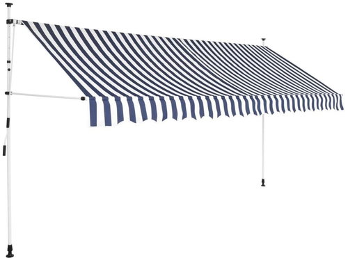 SHUMEE Markýza, modro-bílé pruhy 400cm - Markýza - Main image