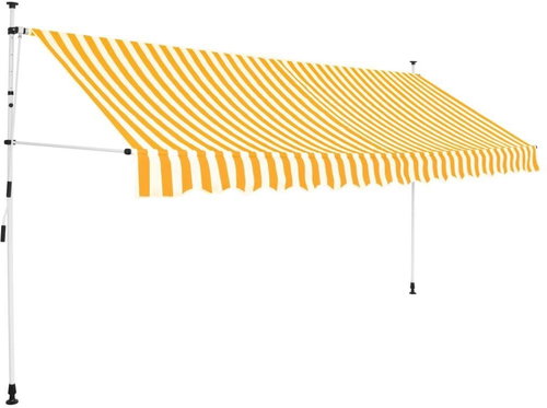 SHUMEE Markýza, žluto-bílé pruhy 400cm - Markýza - Main image