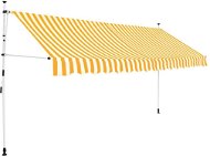 SHUMEE Markýza, žluto-bílé pruhy 400cm - Markýza