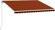 Ručně zatahovací markýza 450 x 300 cm oranžovo-hnědá - Markýza