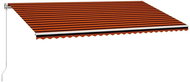 Ručně zatahovací markýza 600 x 300 cm oranžovo-hnědá - Markýza