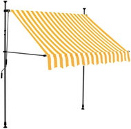 Ručně zatahovací markýza s LED světlem 100 cm bílooranžová - Markýza