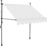 Ručně zatahovací markýza s LED světlem 100 cm krémová - Markýza