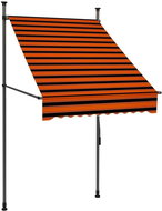 Ručně zatahovací markýza s LED světlem 100 cm oranžovo-hnědá - Markýza