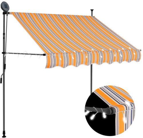 SHUMEE Markýza s LED světlem, žlutomodrá 200cm - Markýza - Main image