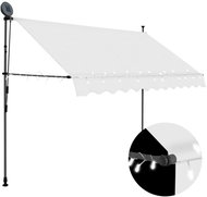 Ručně zatahovací markýza s LED světlem 250 cm krémová - Markýza