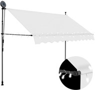SHUMEE Markýza s LED světlem, krémová 300 cm - Markýza