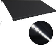 Ručně zatahovací markýza s LED světlem 600 x 300 cm antracitová - Markýza