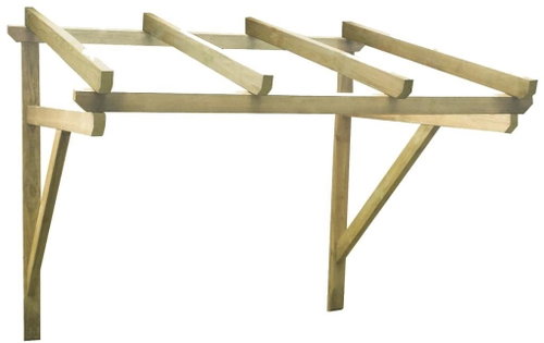Entrance roof 150 x 150 x 160 cm solid pine - Door Canopy - Main image