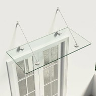 Entrance roof safety glass VSG 120x60 cm stainless steel - Door Canopy