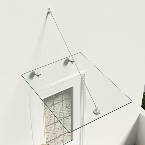 Entrance roof safety glass VSG 90x75 cm stainless steel - Door Canopy - Main image