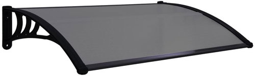 Entrance roof black 120 x 80 cm polycarbonate - Door Canopy - Main image