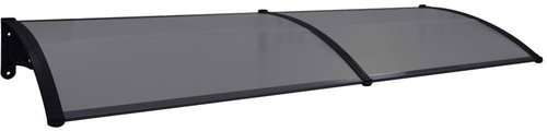Entrance roof black 240 x 80 cm polycarbonate - Door Canopy - Main image