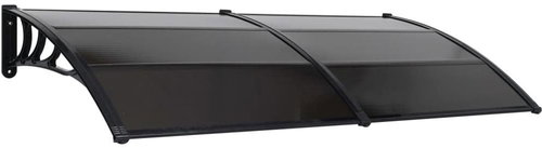 Entrance roof black 300 x 100 cm polycarbonate - Door Canopy - Main image