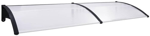 Entrance roof black and transparent 200 x 80 cm polycarbonate - Door Canopy - Main image