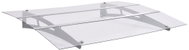 Entrance roof silver and transparent 120 x 90 cm polycarbonate - Door Canopy