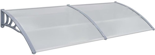 Entrance roof gray 200 x 100 cm polycarbonate - Door Canopy - Main image
