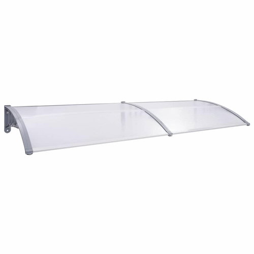 Entrance roof gray and transparent 240 x 80 cm polycarbonate - Door Canopy - Main image