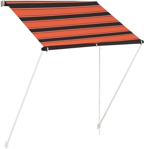 Zatahovací markýza 200 x 150 cm oranžovo-hnědá - Markýza - Main image