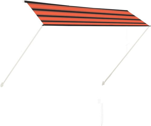 Zatahovací markýza 250 x 150 cm oranžovo-hnědá - Markýza - Main image