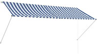 Zatahovací markýza 300 x 150 cm modro-bílá - Markýza