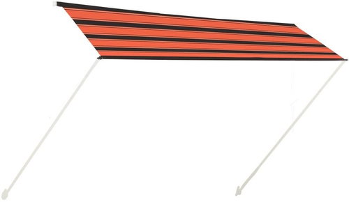Zatahovací markýza 400 x 150 cm oranžovo-hnědá - Markýza - Main image