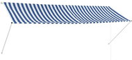 Zatahovací markýza modro-bílá 350 x 150 cm - Markýza