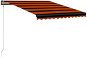 Zaťahovacia markíza senzor vetra a LED 300 × 250 cm oranžovo-hnedá - Markíza