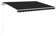 Zatahovací markýza senzor větru a LED 400 x 300 cm antracitová - Markýza