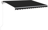 Zatahovací markýza senzor větru a LED 450 x 300 cm antracitová - Markýza