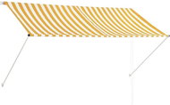 Zatahovací markýza žluto-bílá 250 x 150 cm - Markýza