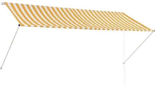 SHUMEE Markýza, žluto-bílá 300 x 150 cm - Markýza - Main image