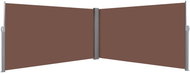 Zatahovací boční markýza / zástěna 160 x 600 cm hnědá - Markýza