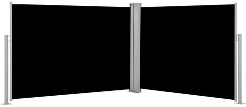 Zatahovací boční markýza / zástěna černá 100 x 1000 cm - Markýza - Main image