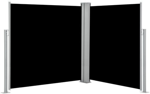 Zatahovací boční markýza / zástěna černá 140 x 600 cm - Markýza - Main image
