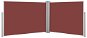 Zaťahovacia bočná markíza/zástena hnedá 100 × 1000 cm - Markíza