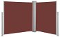 Zaťahovacia bočná markíza/zástena hnedá 100 × 600 cm - Markíza