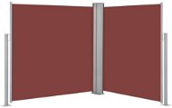 Zaťahovacia bočná markíza/zástena hnedá 140 × 600 cm - Markíza