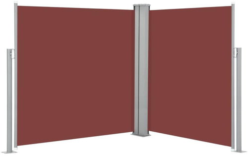 Zatahovací boční markýza / zástěna hnědá 140 x 600 cm - Markýza - Main image