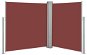 Zatahovací boční markýza / zástěna hnědá 140 x 600 cm - Markýza