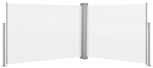 Zatahovací boční markýza / zástěna krémová 100 x 1000 cm - Markýza - Main image