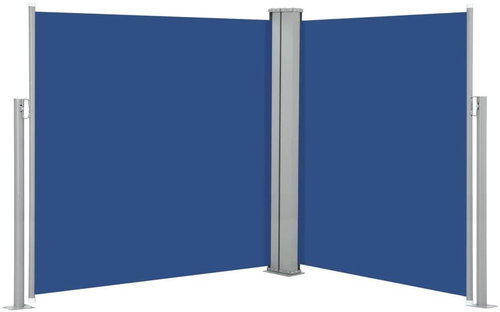 Zatahovací boční markýza / zástěna modrá 140 x 600 cm - Markýza - Main image