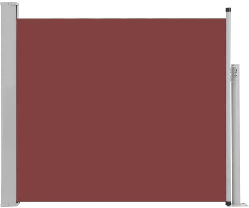 Zatahovací boční markýza / zástěna na terasu 100 x 300 cm hnědá - Markýza - Main image