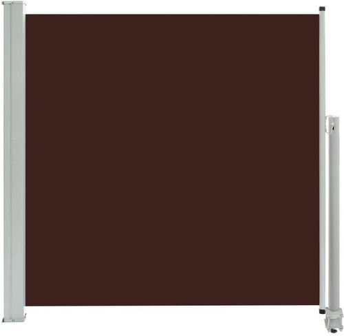 Zatahovací boční markýza / zástěna na terasu 160 x 300 cm hnědá - Markýza - Main image
