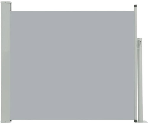 Zatahovací boční markýza/zástěna na terasu 100 x 300 cm šedá - Markýza - Main image