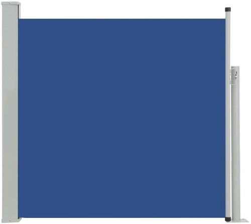 Zatahovací boční markýza/zástěna na terasu 170 x 300 cm modrá - Markýza - Main image