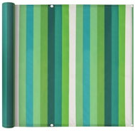 Balcony screen oxford fabric 75 x 600 cm green stripe - Screen