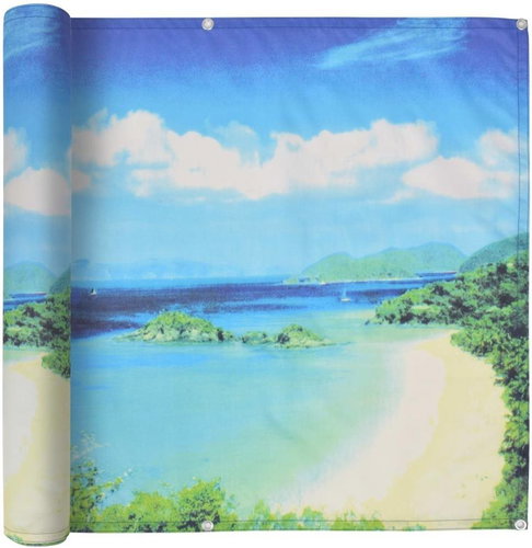 Balcony screen oxford fabric 90 x 400 cm print of the lake - Screen - Main image