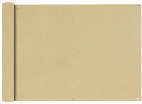 Balcony screen made of oxford fabric 75x400 cm beige - Screen - Main image